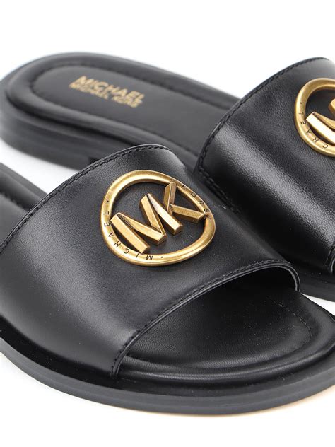 michael kors brynn slide sandals|Michael Kors white platform sandals.